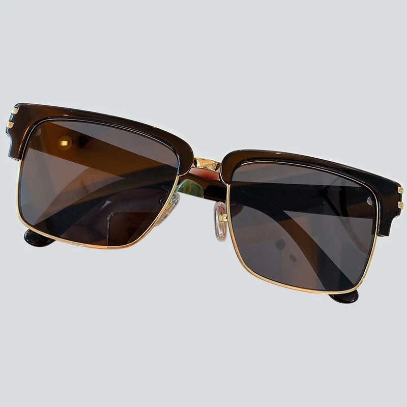 No 2 Солнцезащитные очки в полуоправе для женщин gafas de sol hombre дизайнерские Квадратные Солнцезащитные очки женские - Цвет линз: No 2
