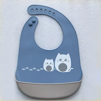 

Silicone Waterproof Baby Bibs for Feeding Food Soft Adjustable Burp Cloth Baby Stuff Bandana Bib Cute Cartoon Animal Baby Bib
