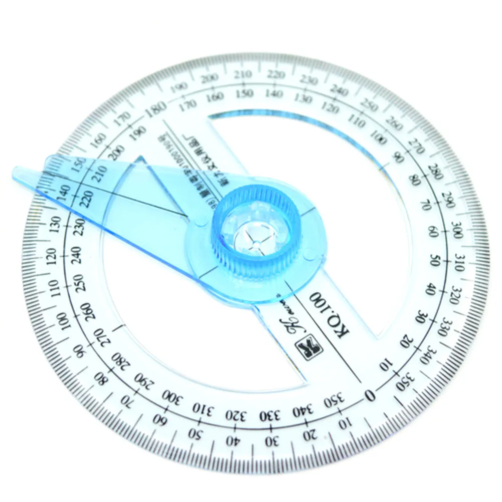 

All Circular Plastic 360Degree Pointer Protractor Ruler Swing Arm Angle Finder Durable Measuring Tool For School Office Supplies