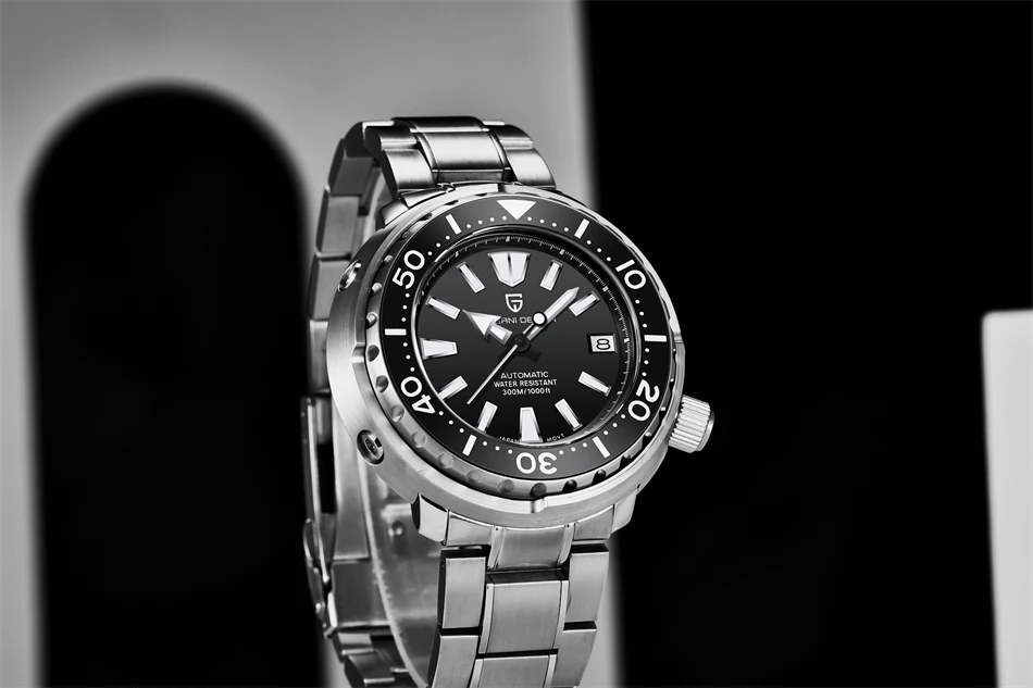 PAGANI DESIGN New 45MM Tuna Diving Wristwatch Men's 300M Waterproof Mechanical Automatic Watches Ceramic Bezel Relogio Masculino