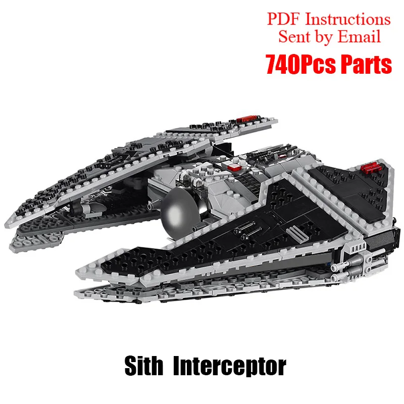 NEW Star Plan MOC-7749 Interceptor Destroyer Ace Tie Interceptor Fighter Droid Gunship Space Wars Building Block Bricks DIY Toys 7 H1764c79c96f340a39c9d3f5de7afac21e