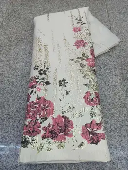 

2020 Hot Selling African Brocade Lace Fabrics With Jacquard Weave French Tulle Lace Fabrics For Fashion Big Occasion