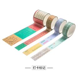Autocollant de décoration rétro et papier 4 pièces/ensemble, étiquette légèrement scellée pour journal intime, bande Washi Vintage, papeterie pour bricolage et compte à main 