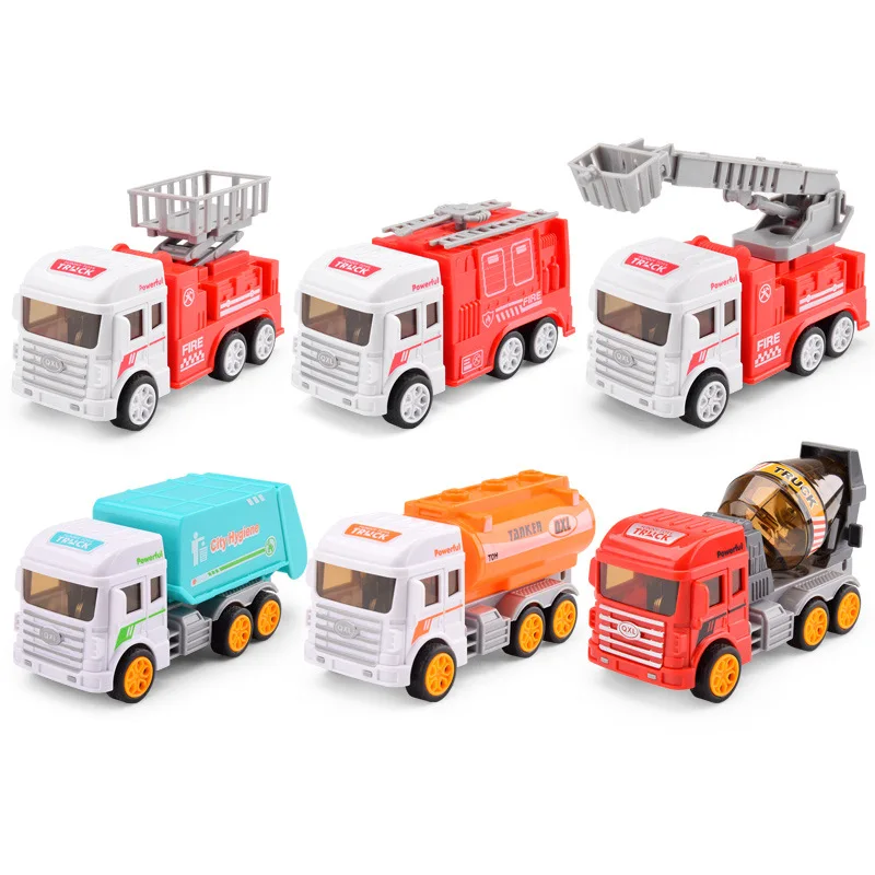

Toy Car Warrior Inertial Engineering Vehicle Set Children's Stirring Mining Bulldozing diao ji che Car Model