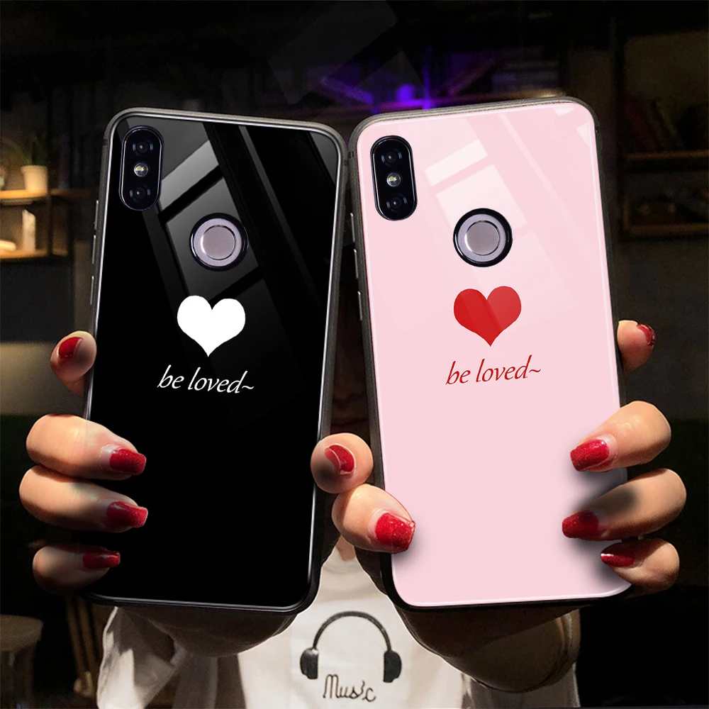 Heart Tempered Glass Case for Xiaomi 8 8SE 9 9SE Xiao 6X A2 A3 |