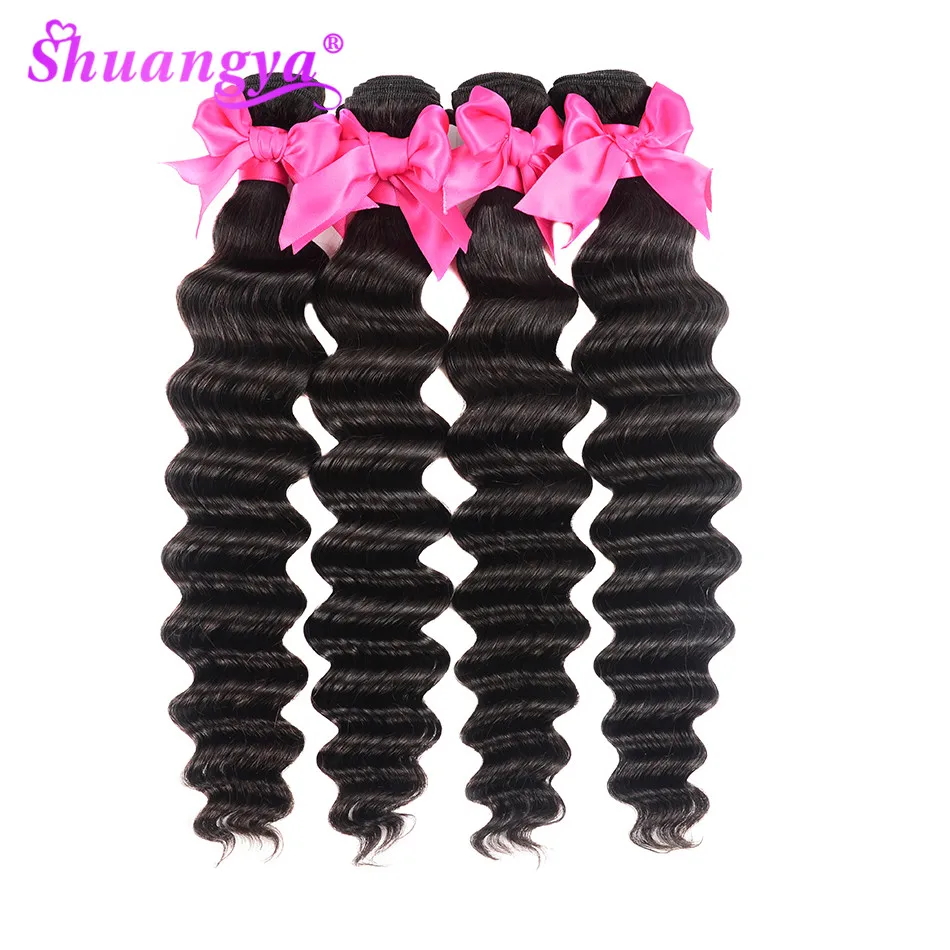 Feixes de Cabelo Malaio com Frontal Encerramento com Bundles Humano com Frontal Onda Profunda Solto Lace Frontal Remy 13x6 7 Pacotes com 34 com fecho