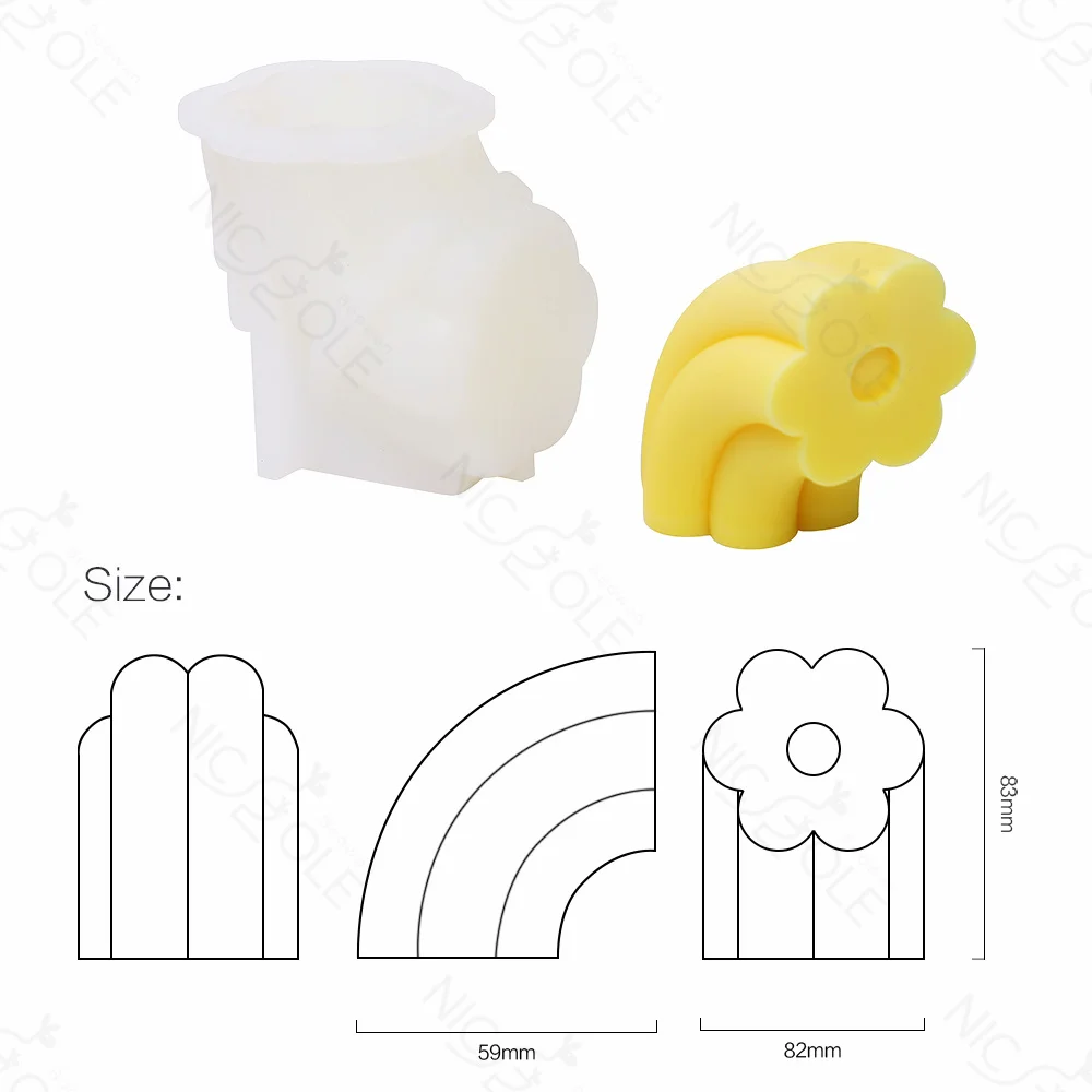 flor em forma de vela moldes aromaterapia cera molde casa decorações