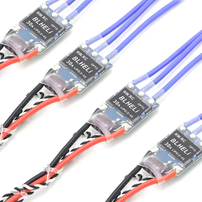 4 шт./лот Rw. Rc 16A/20A/30A Mini blheli 14,2 опто мини 2-4s ESC для QAV250 DIY Мультикоптер Rc Квадрокоптер