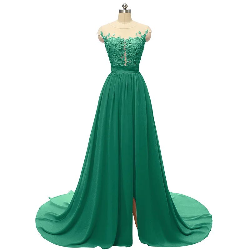 Robe De Soiree Формальное длинное вечернее платье для выпускного бала без рукавов с открытой спиной сексуальное шифоновое кружевное женское платье для свадьбы Вечерние