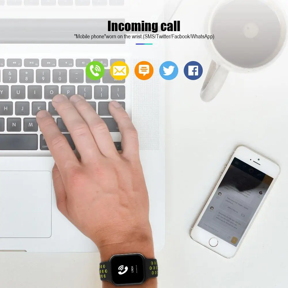 HobbyLane F8 умные часы IP67 Водонепроницаемый сердечный ритм кровяное давление Smartwatch Браслет Поддержка IOS Android система d29