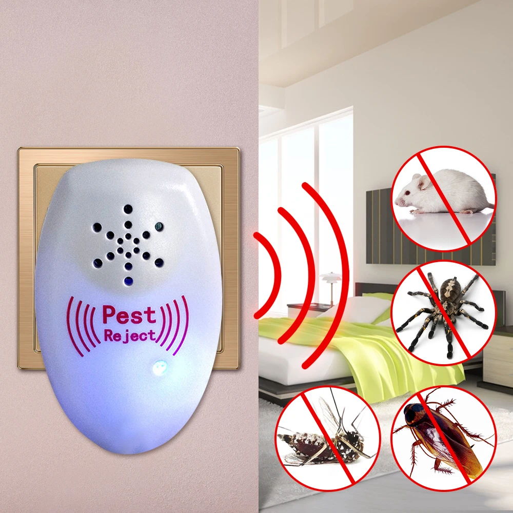 

Ultrasonic Electronic Pest Repeller Mosquito Mouse Rat Multi-function Rodent Insect Repellent Mini Insect Killer Rode US EU Plug