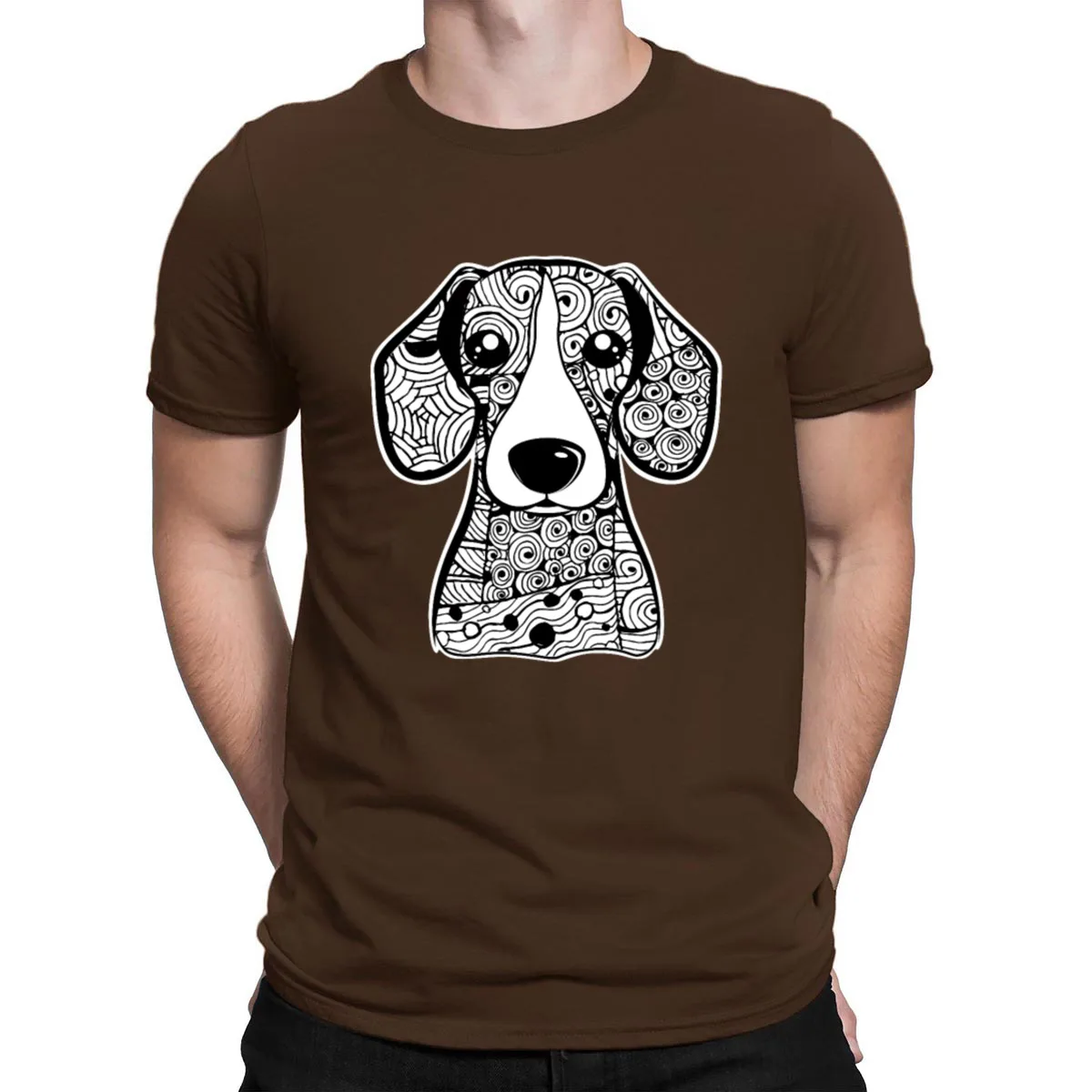 Beagle Face графическая художественная футболка с круглым вырезом естественная личность Солнечный свет Мужская футболка уличная Свободная Повседневная Anlarach family