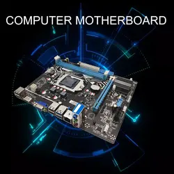 H61 lga 1155 placa mãe de estado sólido vga + hdmi compatível com saída dupla computador placa mãe suporte ddr3 memória 4 usb2.0