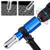 Professional Electric Rivet Gun Drill Adapter Cordless Rivet Nut Gun Machine Core Pull Accessories Riveter Insert Nut Tools 2