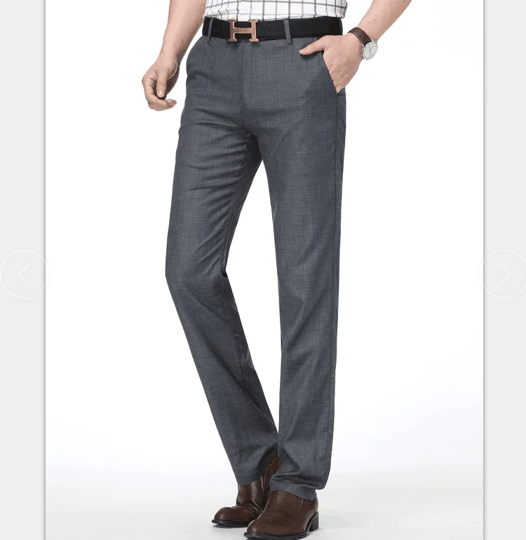 Spring And Summer Men'S Wear Brand MEN'S Casual Pants New Style Middle-aged Men Business Straight Women's Medium Waist Trou