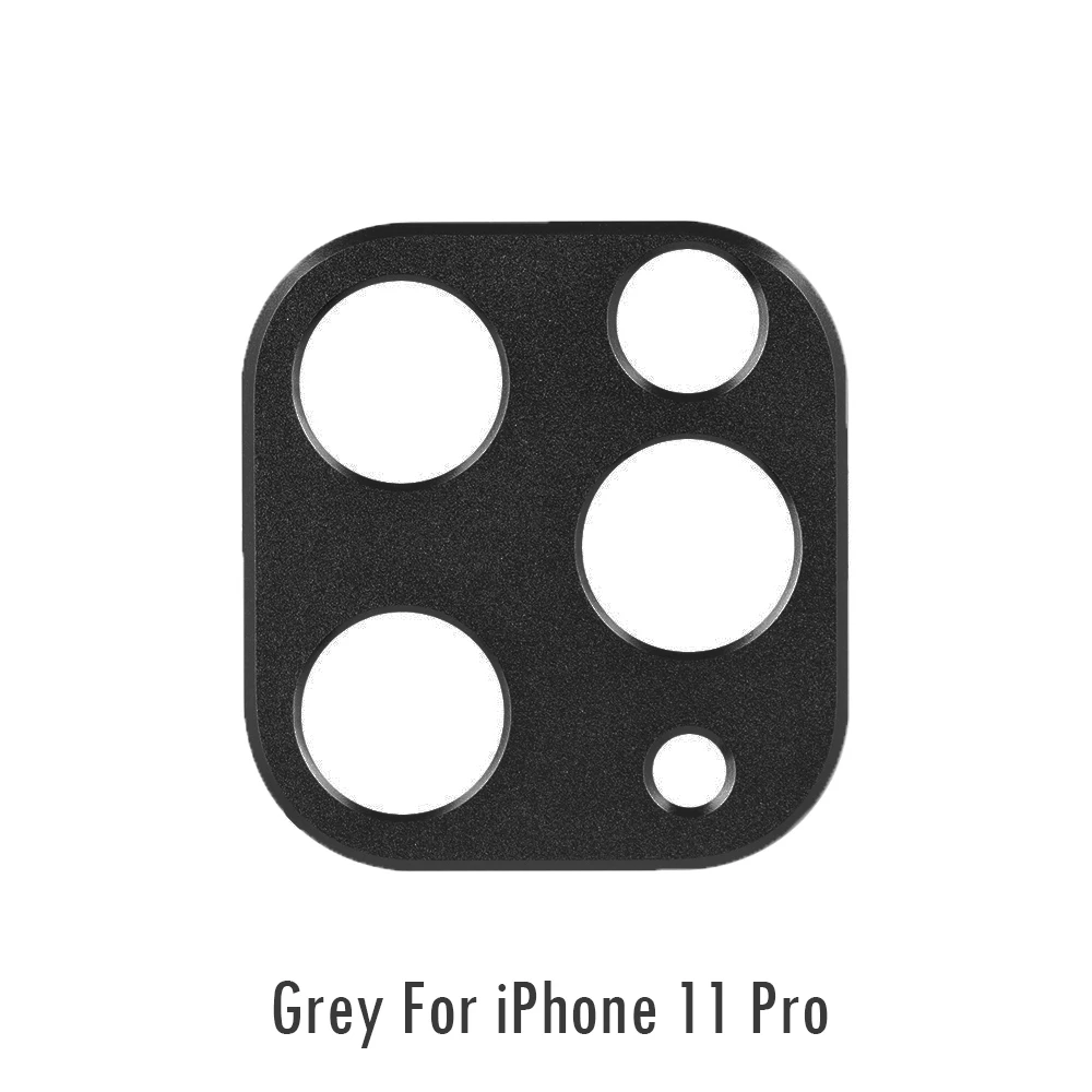 Цветной металлический сплав объектив камеры протектор экрана защитное кольцо для iPhone 11 iPhone Pro iPhone 11 Pro Max - Цвет: grey  11 Pro