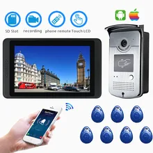 Ip wi fi sistema de vídeo porteiro campainha vídeo inteligente sem fio 7