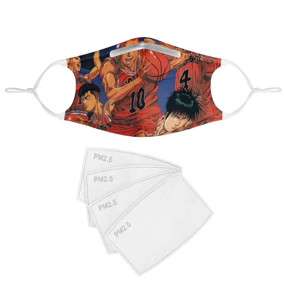 

Custom Pattern Slam Dunk 3D Print Reusable Mouth Face Cover Comfortable Anti-Dust Anti-saliva Anti Infection Filter Windproof