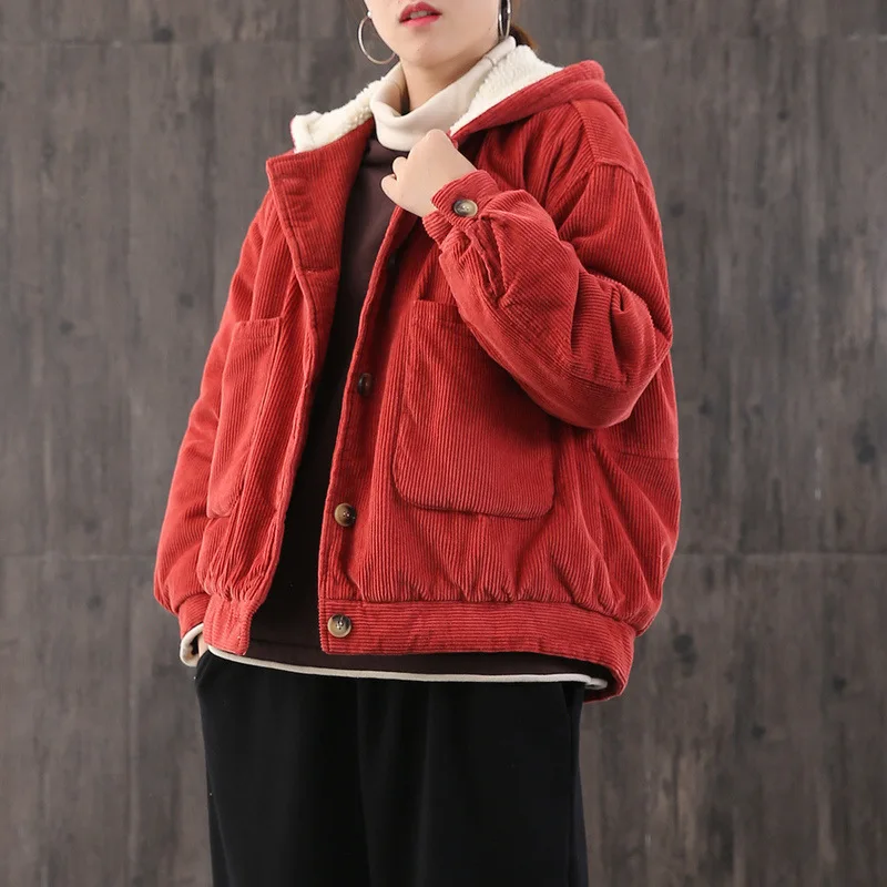 003 Max LuLu/Модная верхняя одежда в Корейском стиле; женская зимняя куртка; вельветовые стеганые пальто; винтажные теплые утепленные парки с капюшоном; большие размеры - Цвет: 003