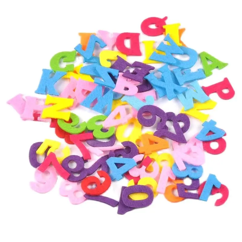 50pcs 26mm Letter/Number Non-woven Felt Cloth Polyester Fabrics For Sewing Decoration DIY Sewing Accessory cp2768 wool felting kit,needle felt kit,felt fabric sheet,wool felt accessories