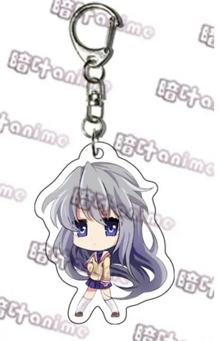 CLANNAD Furukawa Nagisa Fujibayashi Kyou Fujibayashi Ryou Sakagami Tomoyo Косплей акриловый брелок сумка кулон брелок с игрушкой подарок - Цвет: Розовый