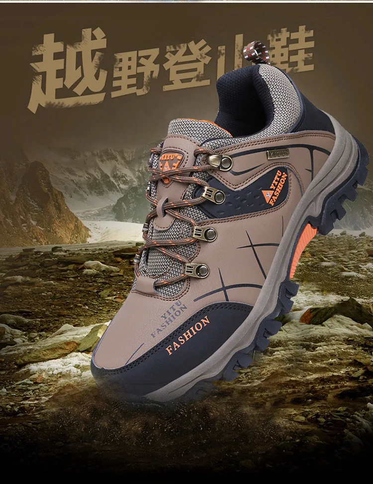 Осенне-зимние ботинки для альпинизма больших размеров 47 мужская спортивная обувь в Корейском стиле походная обувь для путешествий мужская обувь 46