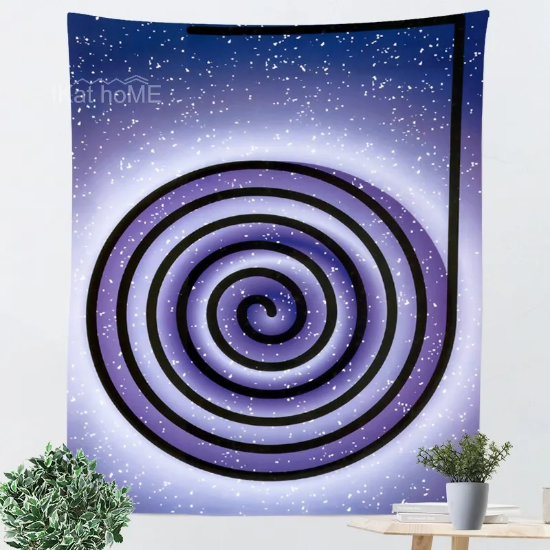 Фиолетовый энергетический символ чакра Триппи Гобелен Мандала настенный Таро