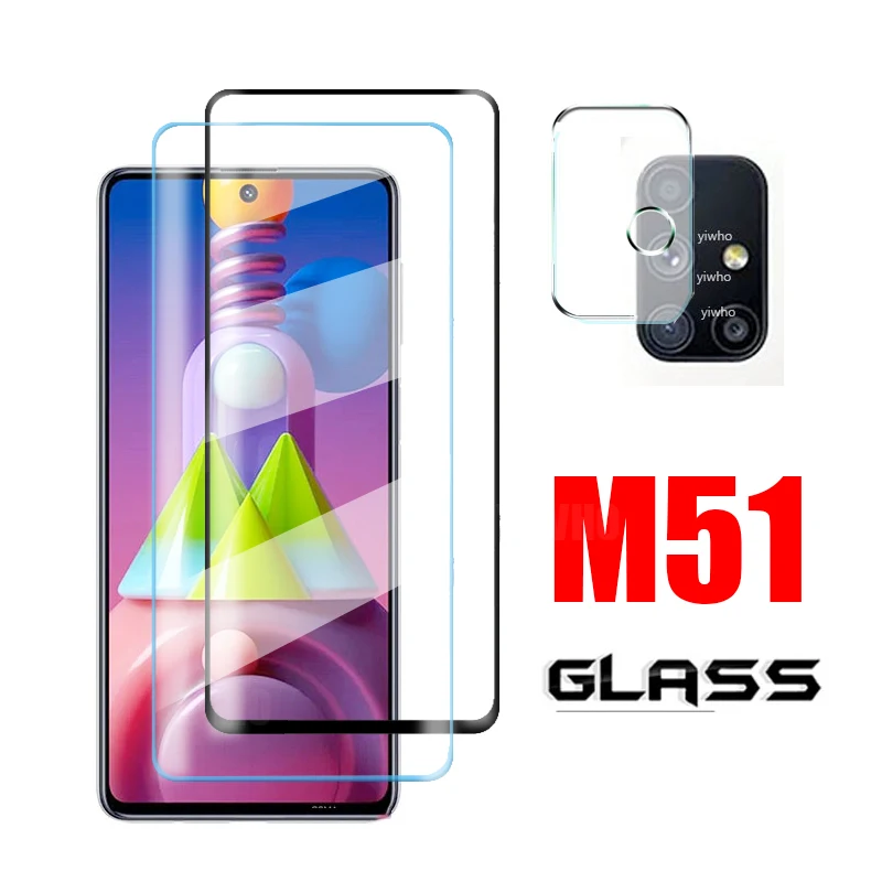

Для Samsung M51 6,7 "Защитная пленка из закаленного стекла для samsung m51 M 51 объектив камеры Взрывозащищенный протектор экрана SM-M515F