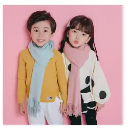 2019 осенне-зимний детский модный шарф Зимний клетчатый теплый кашемировый шарф с воротником