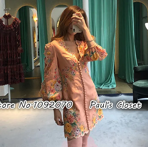 LILYPAUL женское мини-платье из льна и шелка с цветочным принтом S2016T1831833