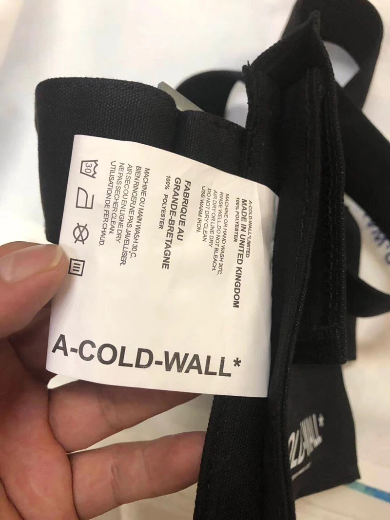 A-COLD-WALL одно плечо через плечо Холщовая Сумка 19SS для мужчин и женщин уличный тренд ACW Мульти Карманный диагональный крест сумка 4