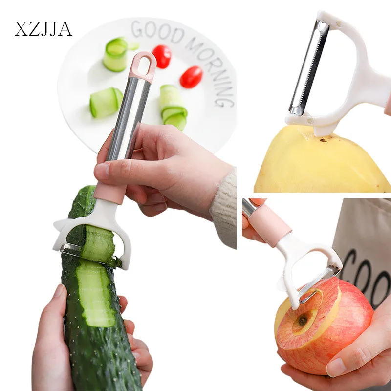 XZJJA Multi-function Stainless Steel Vegetable Fruit Peeler Kitchen Potato Carrots Cucumber Slicer Knife Kitchen Accessories