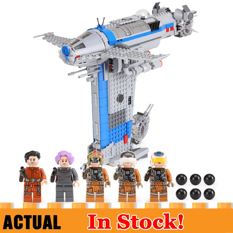 

05129 Star Series Wars Building Block Rebel Resistance Bomber Kits Model Bricks Figures Diy Toys Compatible Legoes 75188 Gift