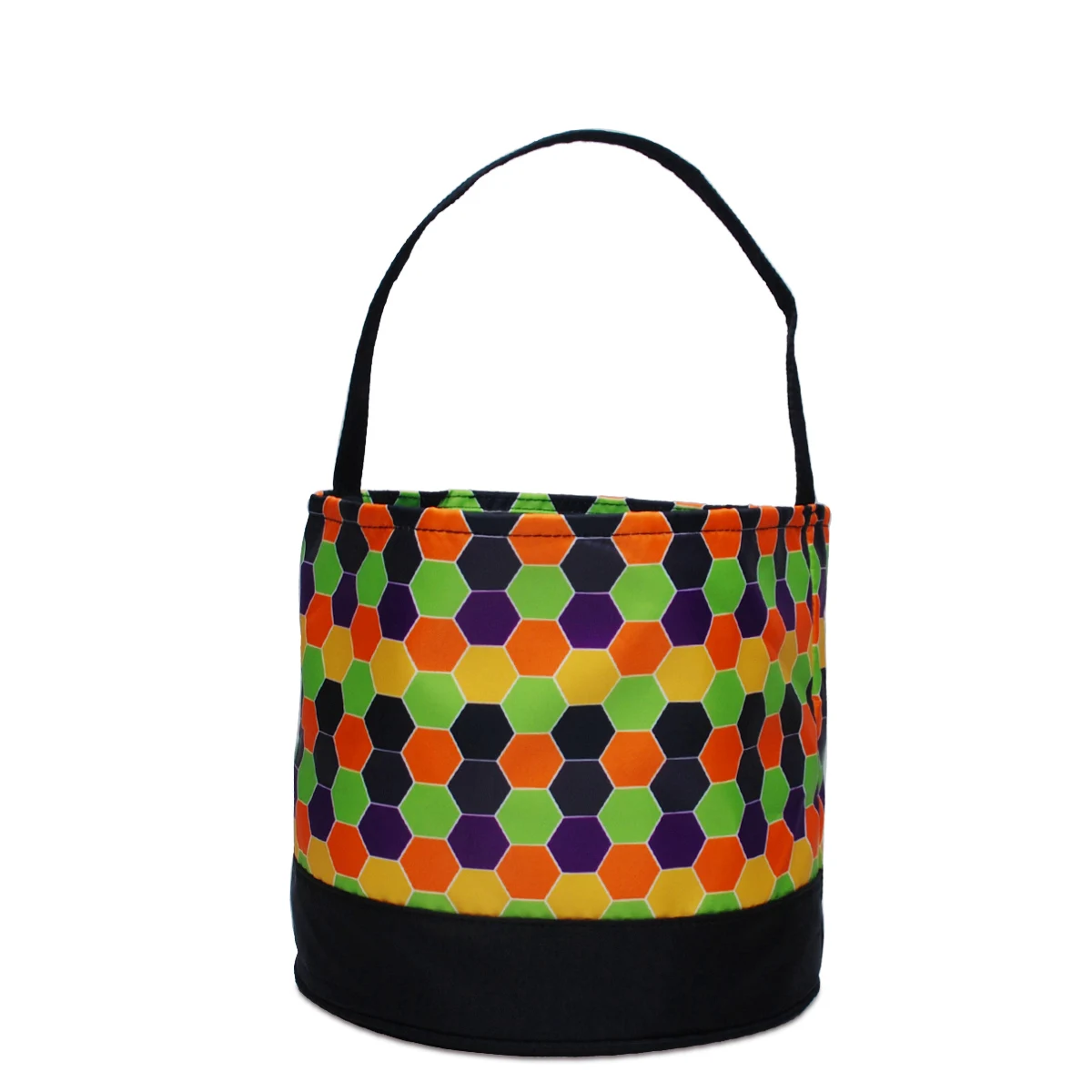 RTS 10 Pcs Kid Halloween Orange Black Hat Tote Trick or Treat Candy Purple Bucket Boy Cute Pumpkin Diamond Basket |