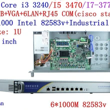 8G ram 16G SSD Inte I3 3240 3,4G 1U сервер брандмауэра с 6* intel 1000M 82583v гигабитная LAN Поддержка ROS RouterOS Mikrotik