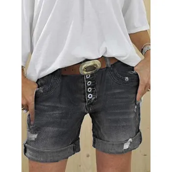 

New 2020 Summer High Waist Denim Shorts Women Casual Loose Ladies Fashion Plus Size Elastic Waist Wide Leg Short Jeans Female