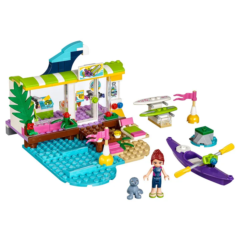 Lego LEGO GIRL'S Assembled Inserted Building Blocks Toy Good Friend Series Gift Heartlake Surfing Shop 41315
