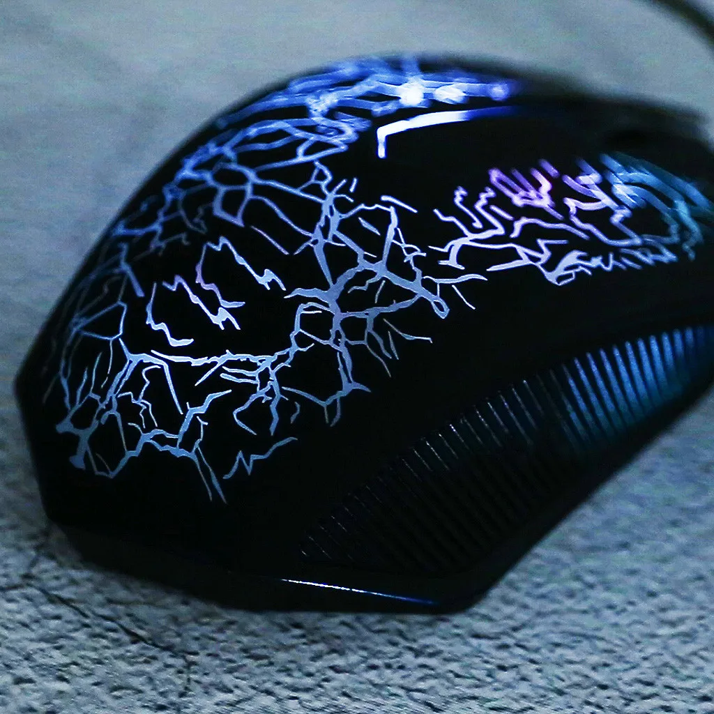 Эргономичная Проводная игровая мышь с изменением цвета RGB светодиодный светильник 2400 dpi несколько цветов для Windows Mac Os Linux