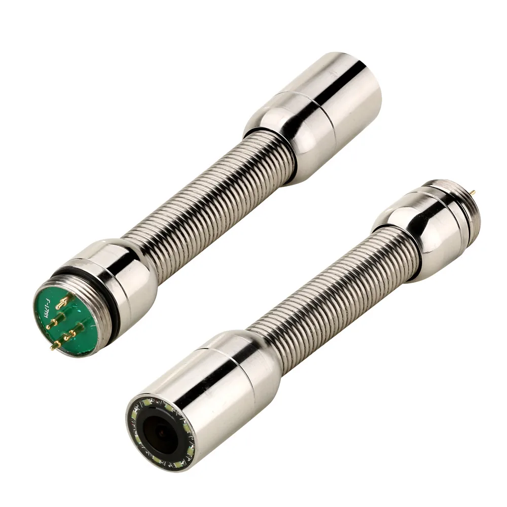 Drain Sewer Pipeline Industrial Endoscope System, 7" inch Recording Pipe Inspection Video Camera with Meter Counter 17mm camera