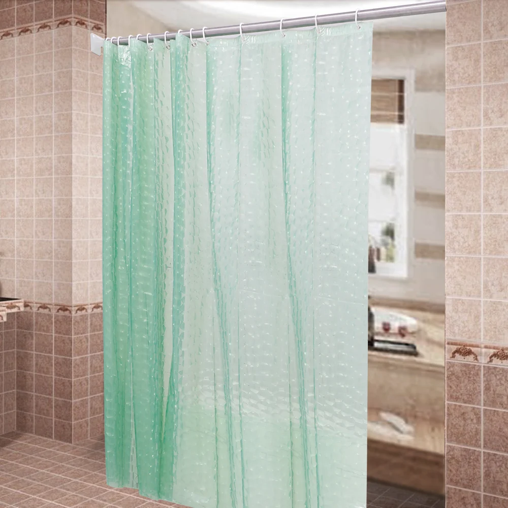 Details about   Square Shower Curtain 3D design with 12 Hooks waterproof  clear 180cm x 180cm 