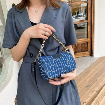 

Fashion Printed Crossbody Bag Women Canvas Handbags Chain Zip Shoulder Satchel Vintage Bags for Women Birthday Gifts