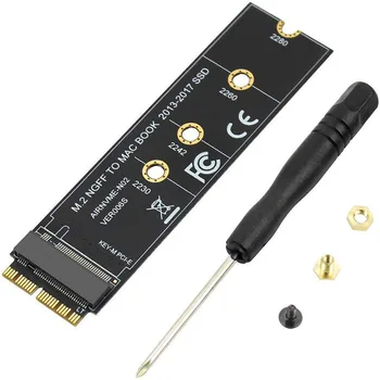 

M.2 NVME SSD Convert Adapter Card for MacBook Air Pro Retina 2013-2017 A1465 A1466 A1398 A1502 NVME/AHCI SSD Upgraded Kit