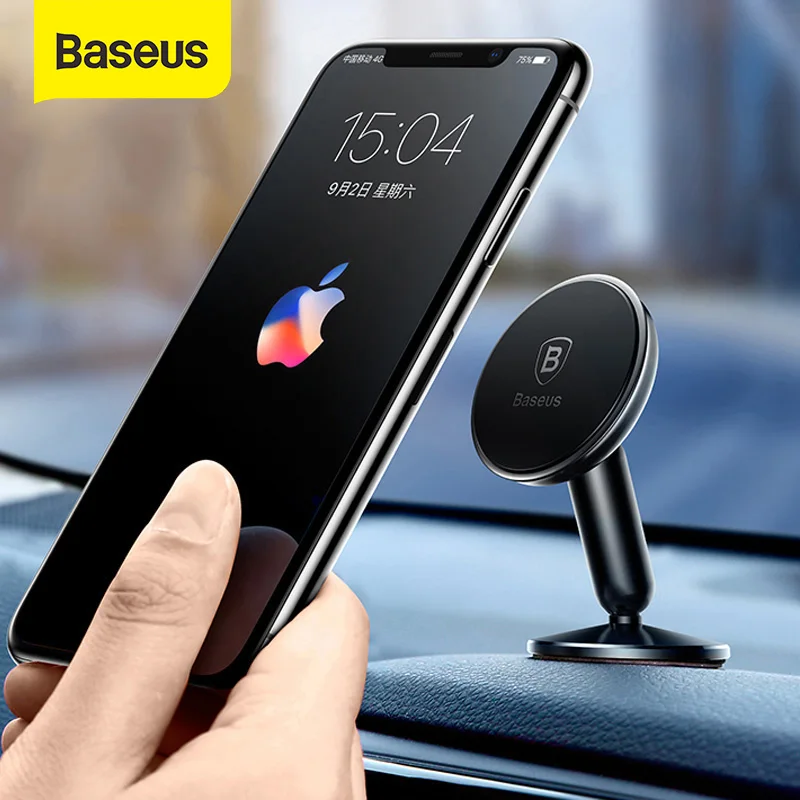 Baseus Magnetic Car Holder For Mobile Phone Magnet Air Vent Mount Holder Stand for iPhone Xiaomi Car Phone Holder Cable Clip