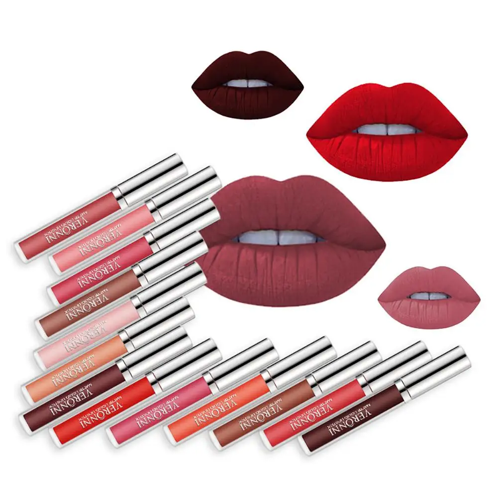 

Hot Women Matte Liquid Lipstick Moisturizing Lip Gloss Glaze Long Lasting Makeup