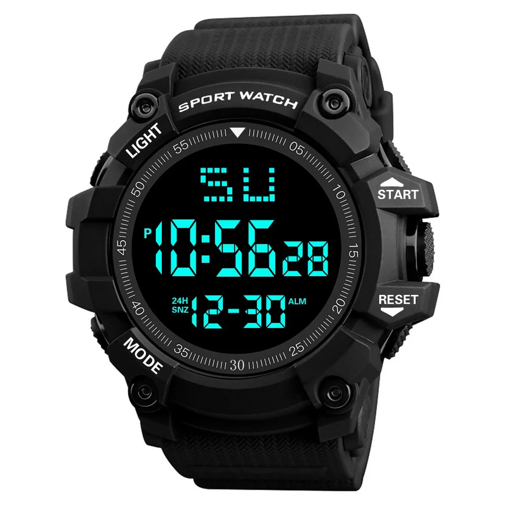 Мужские водонепроницаемые часы S Shock relogio masculino модные мужские часы для мальчиков с ЖК-дисплеем Цифровые резиновые спортивные наручные часы Relogio Masculino#10 - Цвет: as photo
