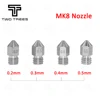 5pcs/lot MK8 V5 V6 Stainless Steel Nozzle 0.2mm 0.3mm 0.4mm 0.5mm M6 Threaded Part For Extruder 3D Printer Part 1.75mm Filament ► Photo 2/6