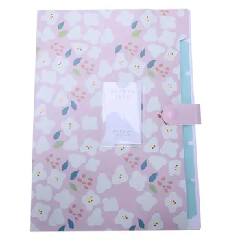 

Skydue Floral Printed Accordion Document File Folder Expanding Letter Organizer (Pink)