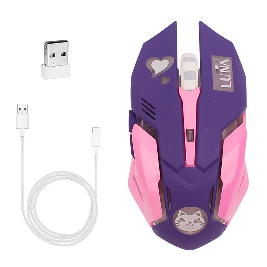 Wireless Gaming Mouse 2.4G Professional Mobile Computer Game Optical Mice with USB Receiver 4 Buttons 2400 DPI for Gamers