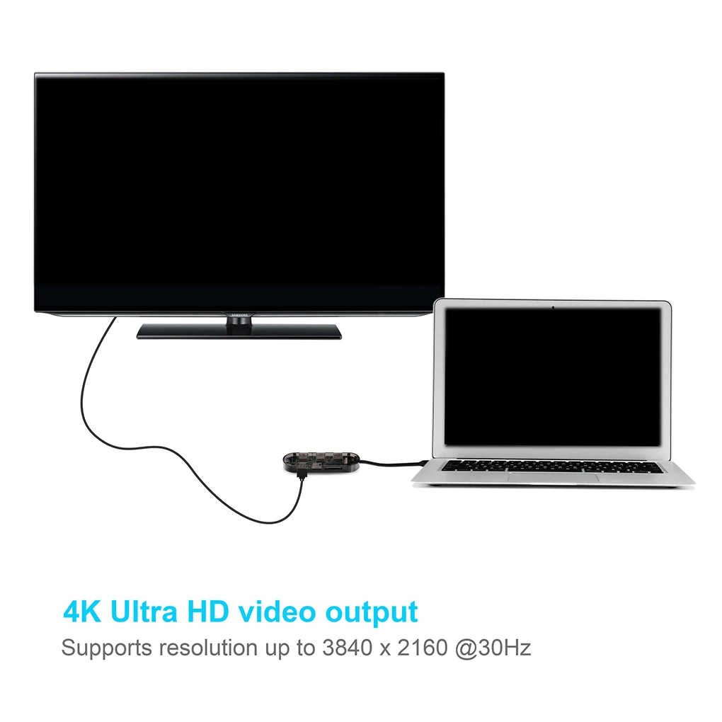 Преобразователь Adatper type-c в HD USB3.0 7 в 1 концентратор type-c Портативный SD Micro SD считыватель карт памяти