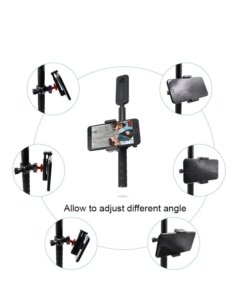Insta360 1,1 м палка для селфи расширительный комплект с зажимом для телефона для Insta360 ONE X& EVO аксессуары для экшн-камеры